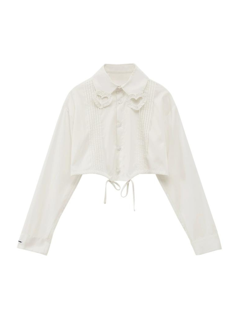 ショートハートシャツ ガーリー