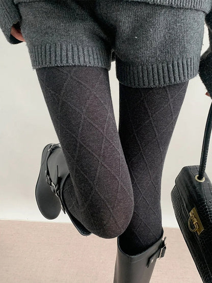 Wool-Blend Knit (5 Diamond Colors) Tights