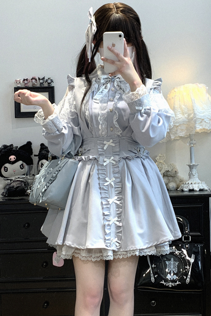 フリルサスペンダースカート マインレース