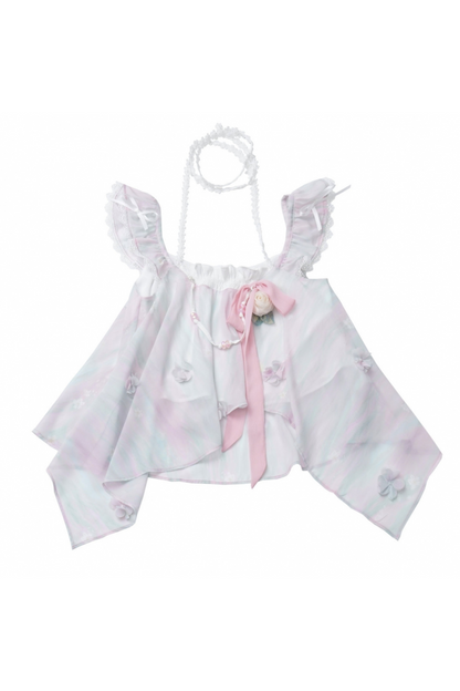 ショートパンツ + ブリス フローラル ノースリーブ トップ ドレス