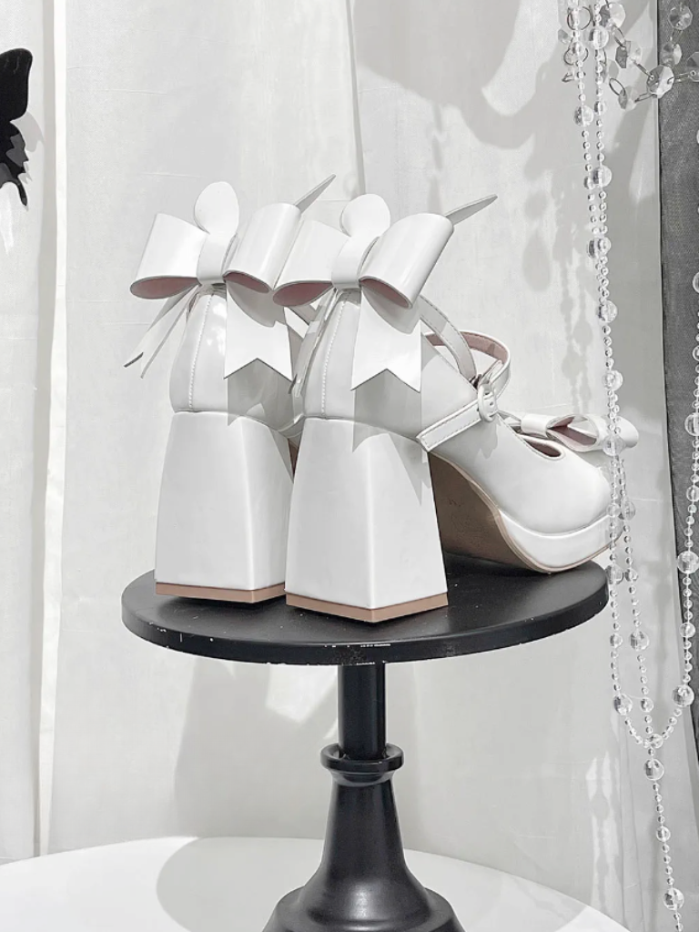 Heels Bunny Ears Ribbon High