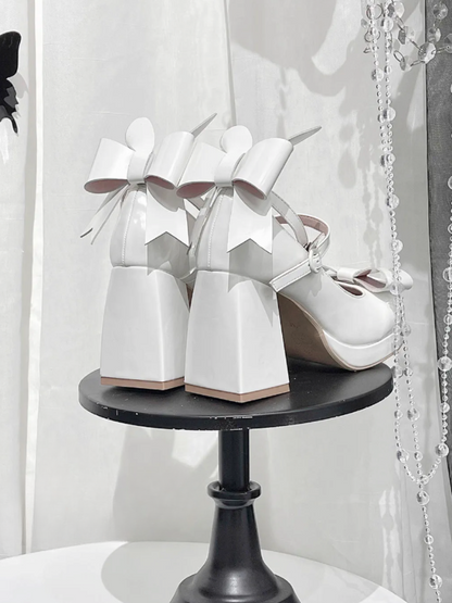 Heels Bunny Ears Ribbon High