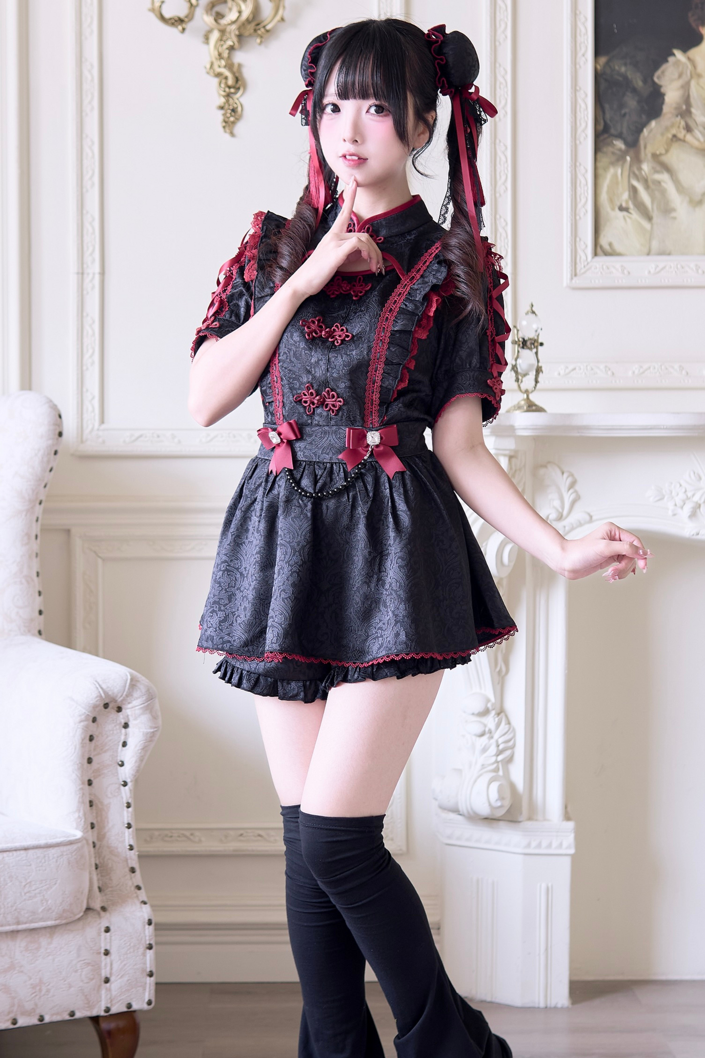 チャイナバンヘアピンペア＋スイートのセットアップ