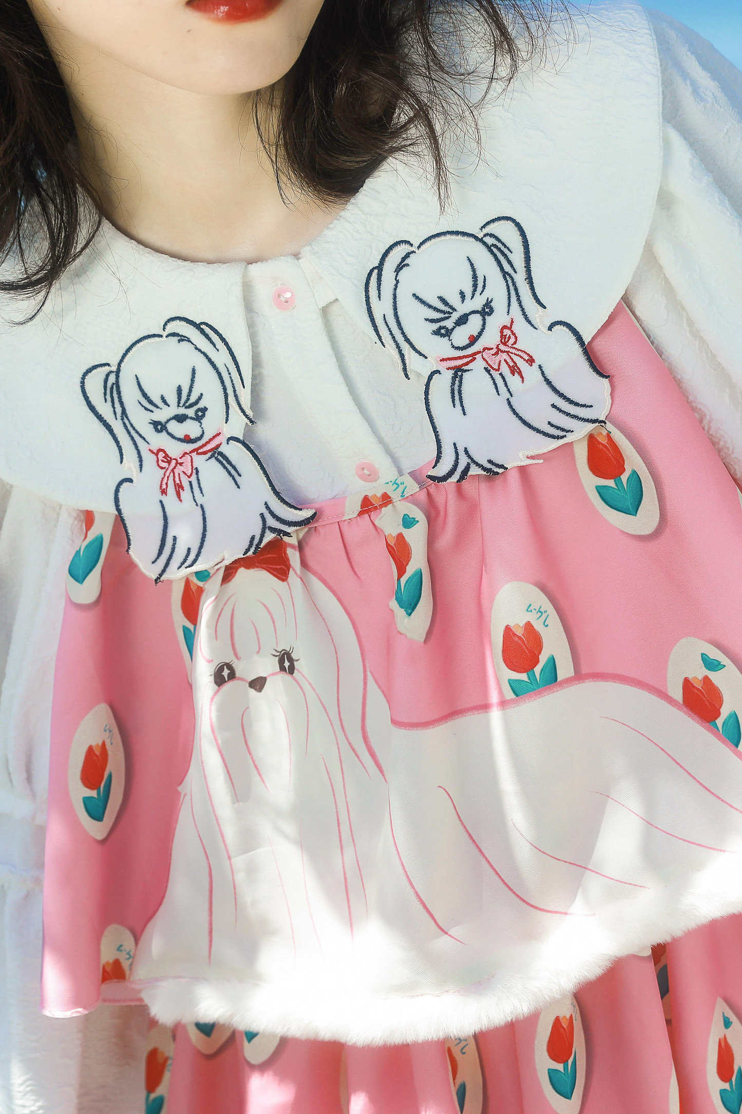 パピースリーブのレトロなロングシャツデザイン