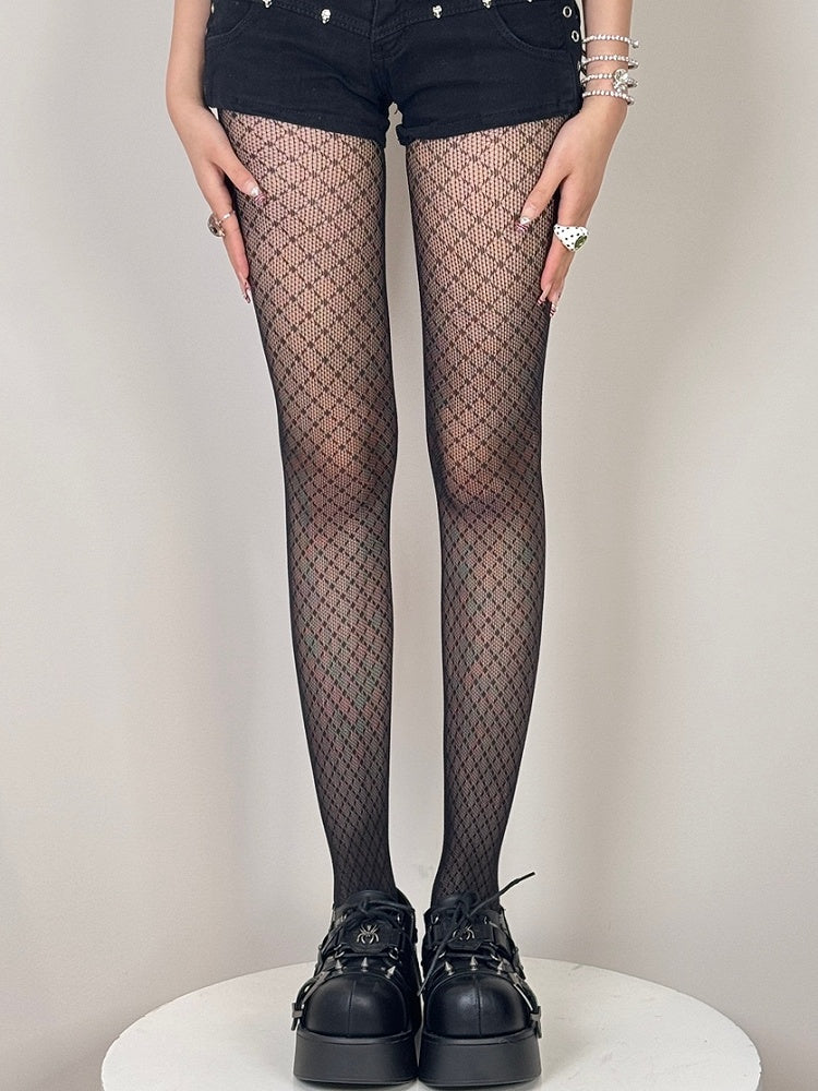 Tights 6 Color Pattern Options Y2K Diamond