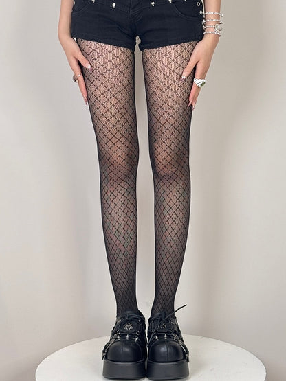 Tights 6 Color Pattern Options Y2K Diamond
