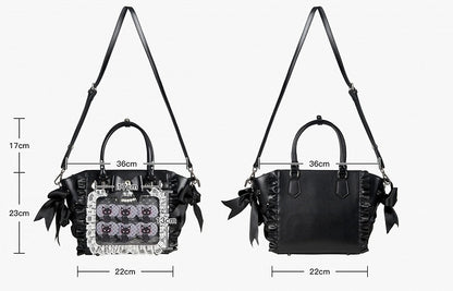 Ita Capacity – Jirai Trim White Kei Large Tote Lace