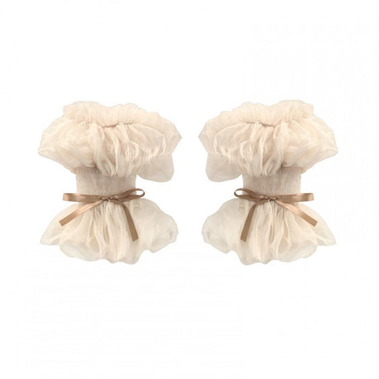 Tulle Cream Sleeves Puff
