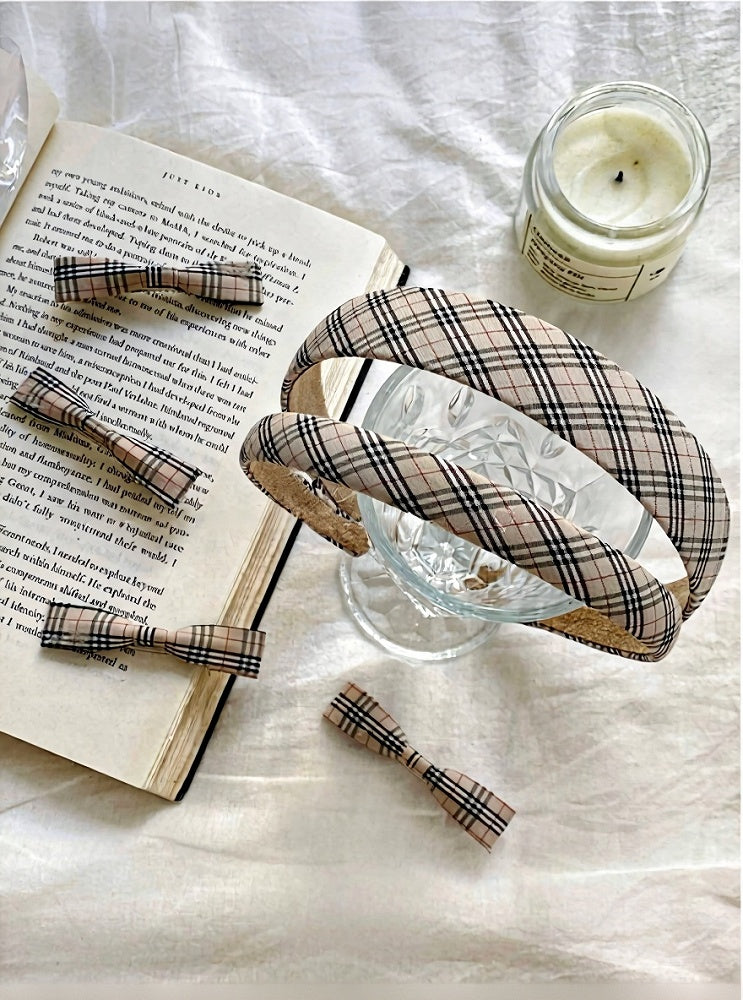 Retro Checkered Hair Accessory - Lalacita