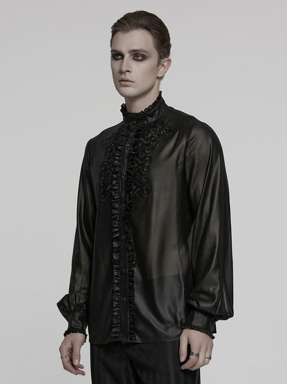 Black Goth Shirt Men's