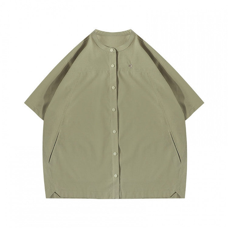 Front Green Button T-shirt Placket