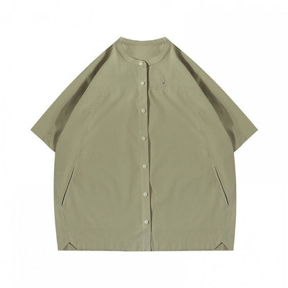 Front Green Button T-shirt Placket