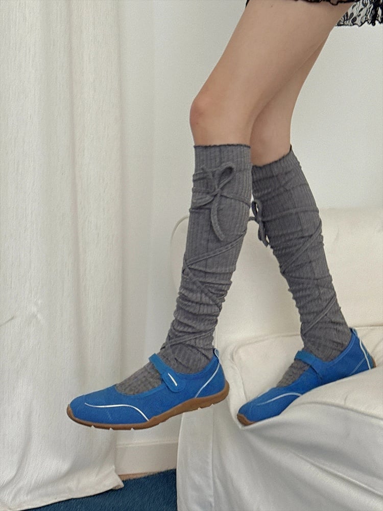 Stockings Lace-Up Style) Casual Ruched (Retro