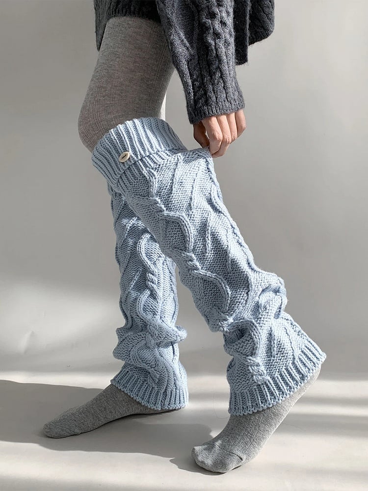 Cable Knit Warmers Leg Slouchy (5 Colors)