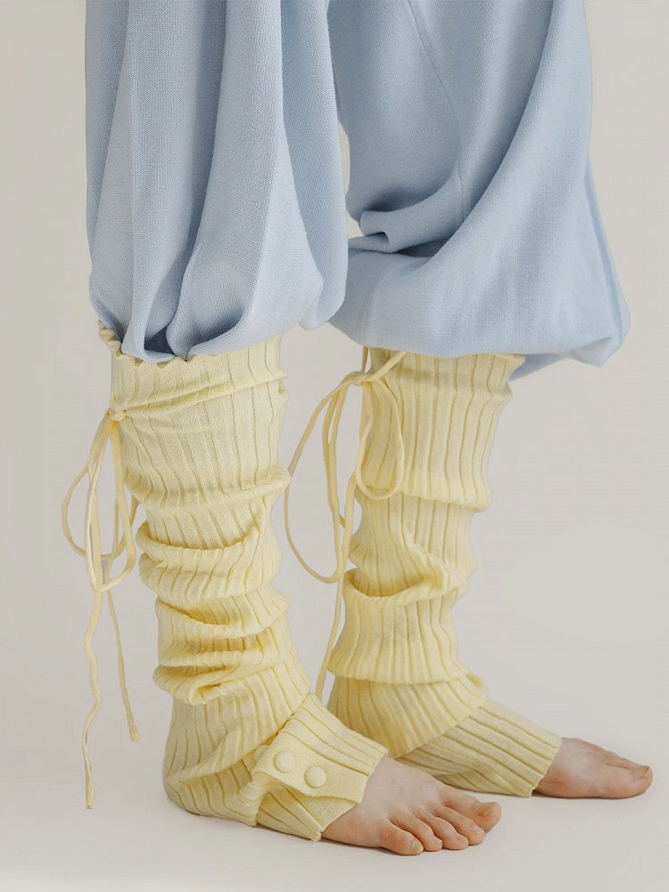 Ribbed (4 Leg Warmers Knit Colors) Tie-Up