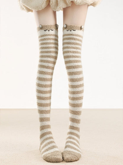 Sleepy Stockings Khaki 69cm Sheep Over-the-Knee