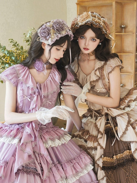 Coffee / Hairband Floral Purple