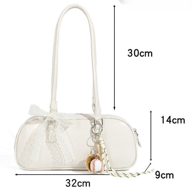 Decorated with Baguette Bag Lace Cute Bowknot 5 Colors