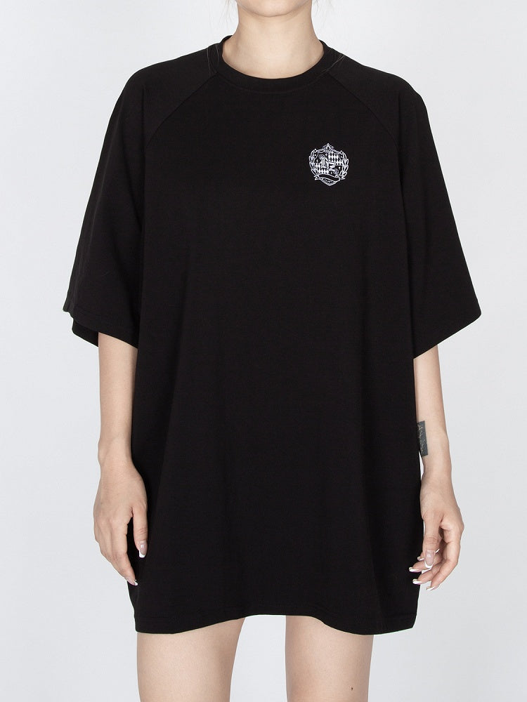 レッド/ブラック オーバーサイズ Tシャツ