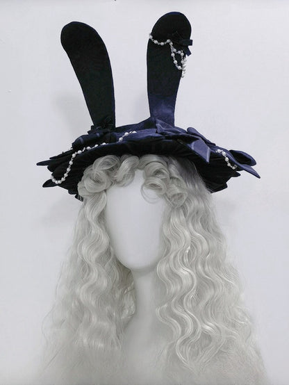Ohren Kaninchen Kette Royal Blue Bunny Theater Hut Perle