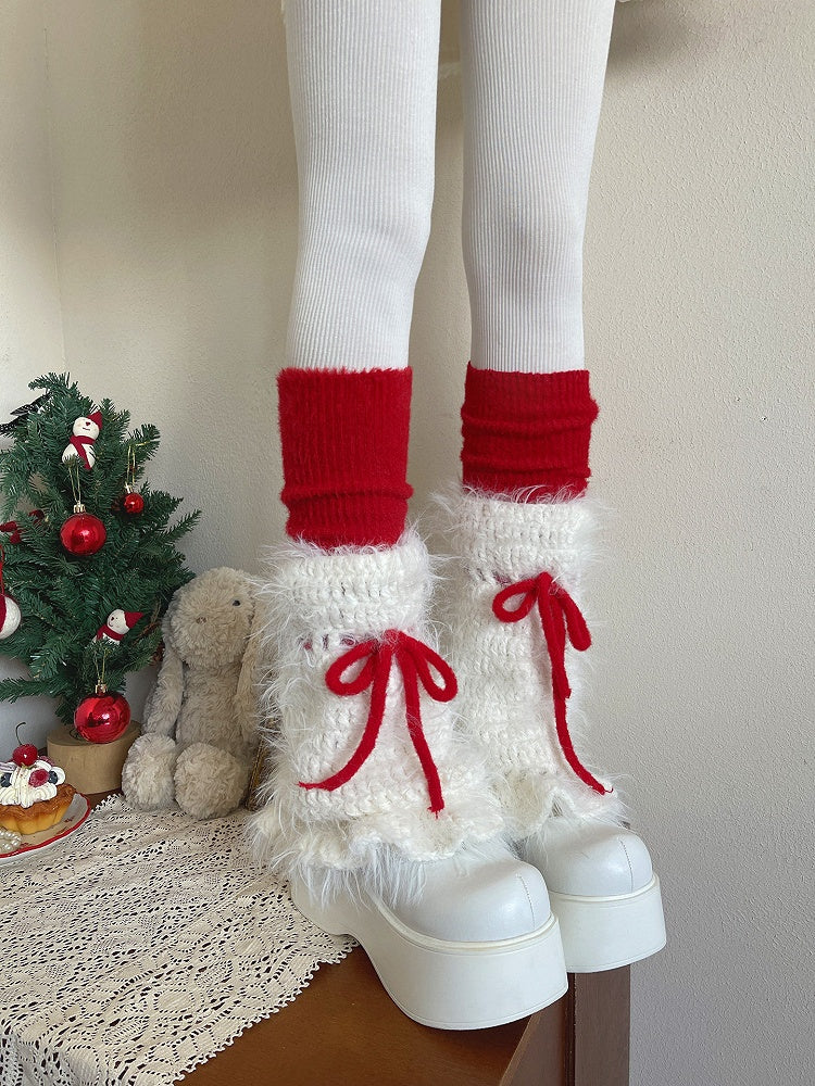 Warmers Soft Knit Red Leg