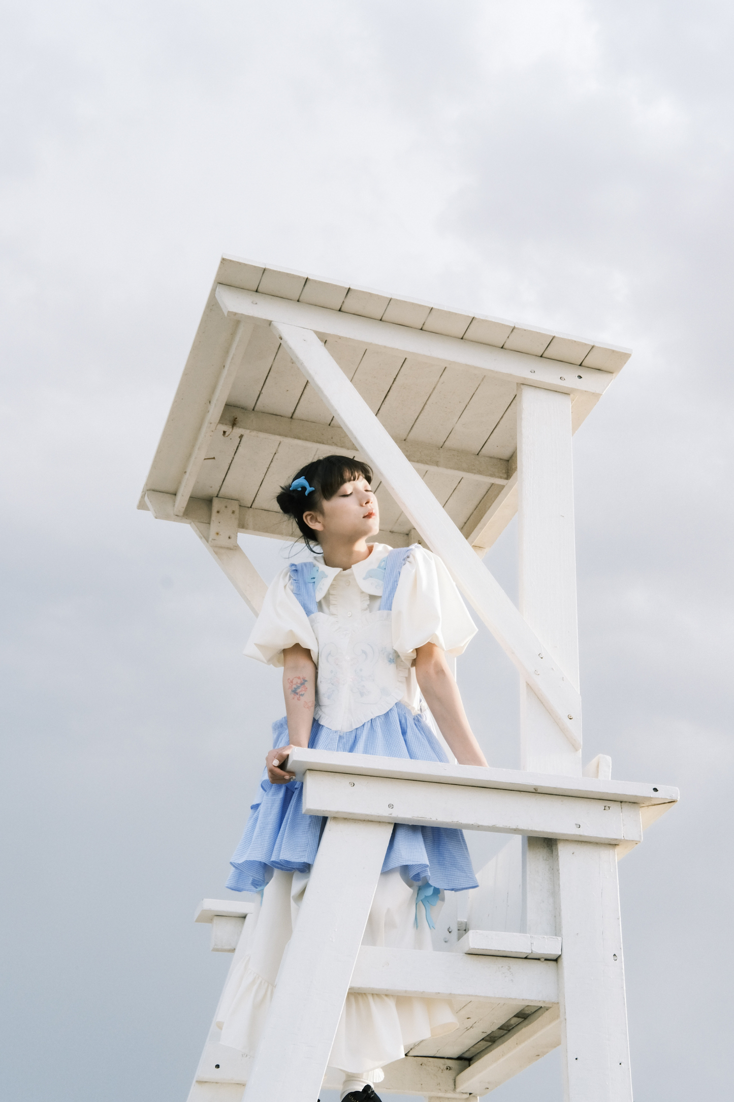 ジャンパースカート エプロン ハートバニー