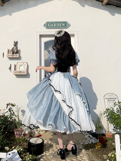 不思議の国のアリス アシンメトリーチェックドレス