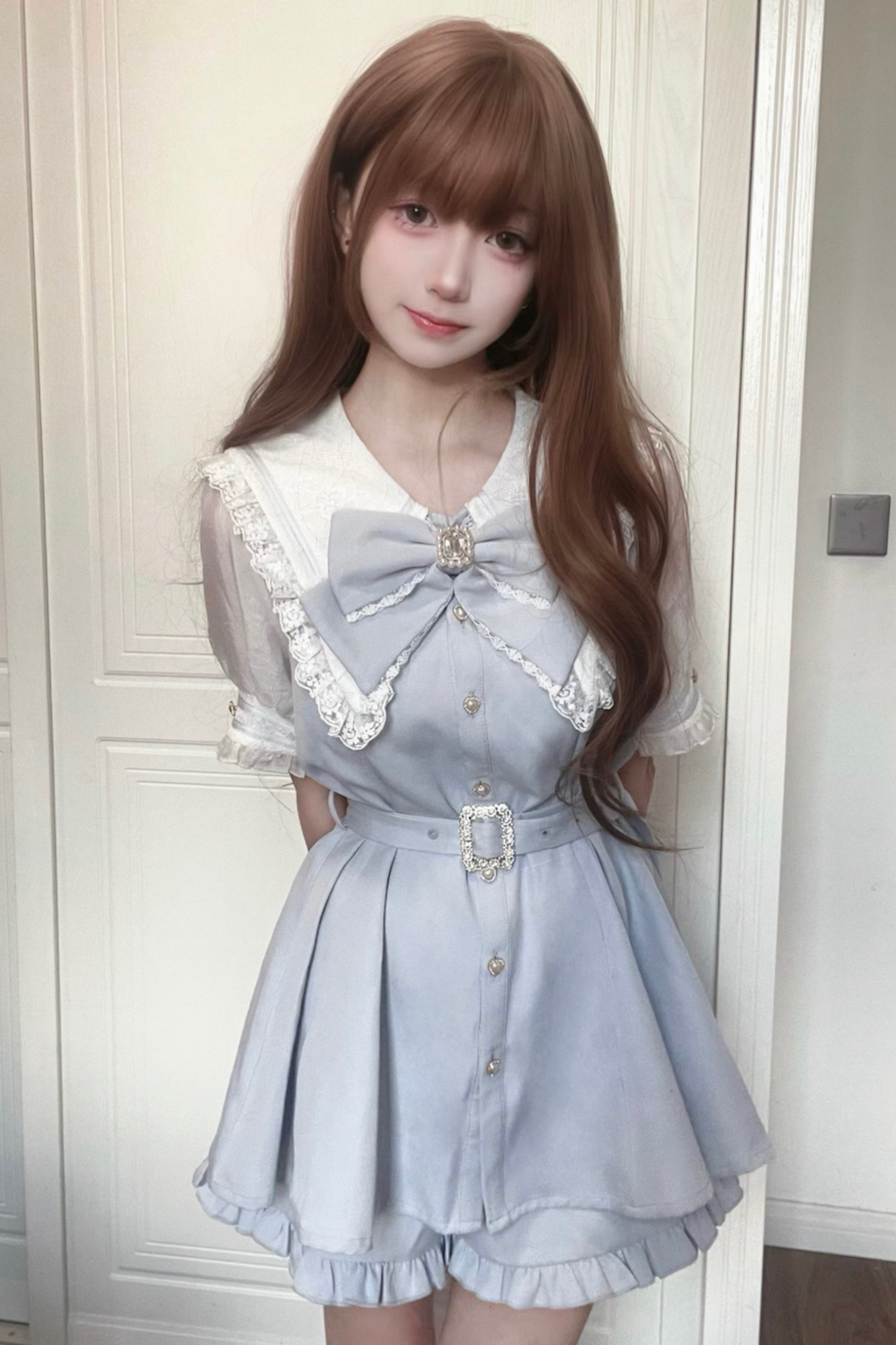 Reservations Sweet Shorts Top Ruffle Sailor + Dark