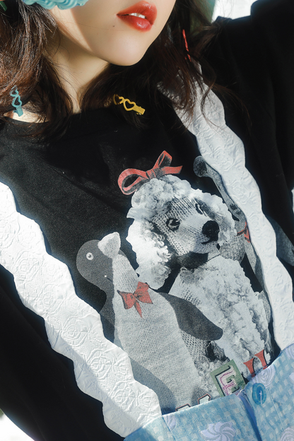 クマペンギンコラージュヴィンテージTシャツ