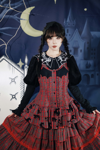 ドラキュラチェックノースリーブトップス