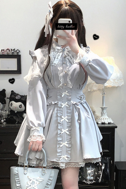 フリルサスペンダースカート マインレース