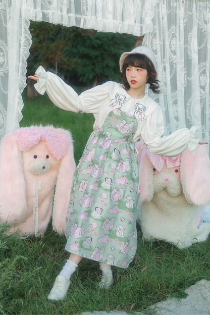 パピースリーブのレトロなロングシャツデザイン