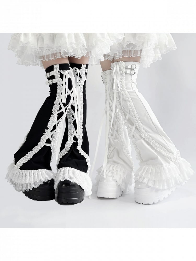 Jambières en dentelle avec garniture de sangle - Île d'Alcatraz
