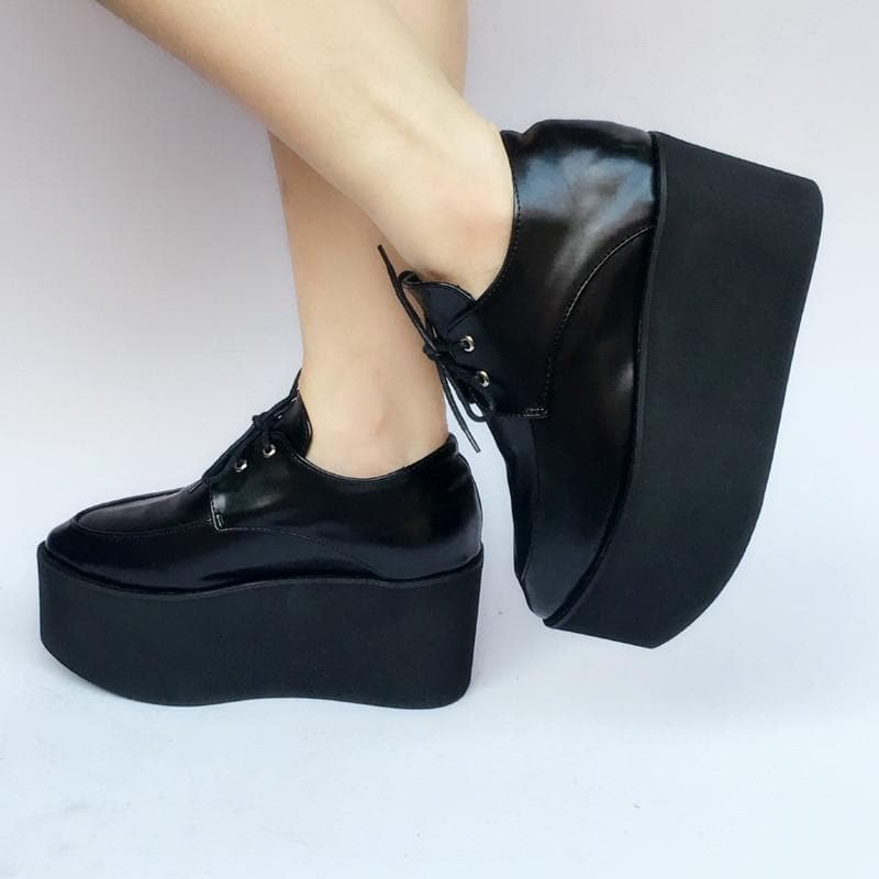 Custom Red/Black Platform Made Cool PU Shoes SP168274