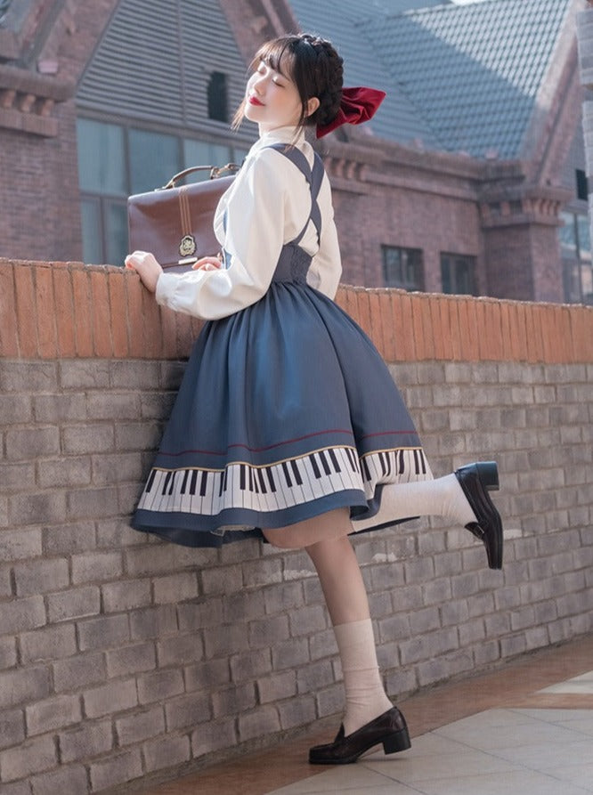 スカート+ネクタイサップピアノショートエレガントなリボンデザインペンダント+ジャケット