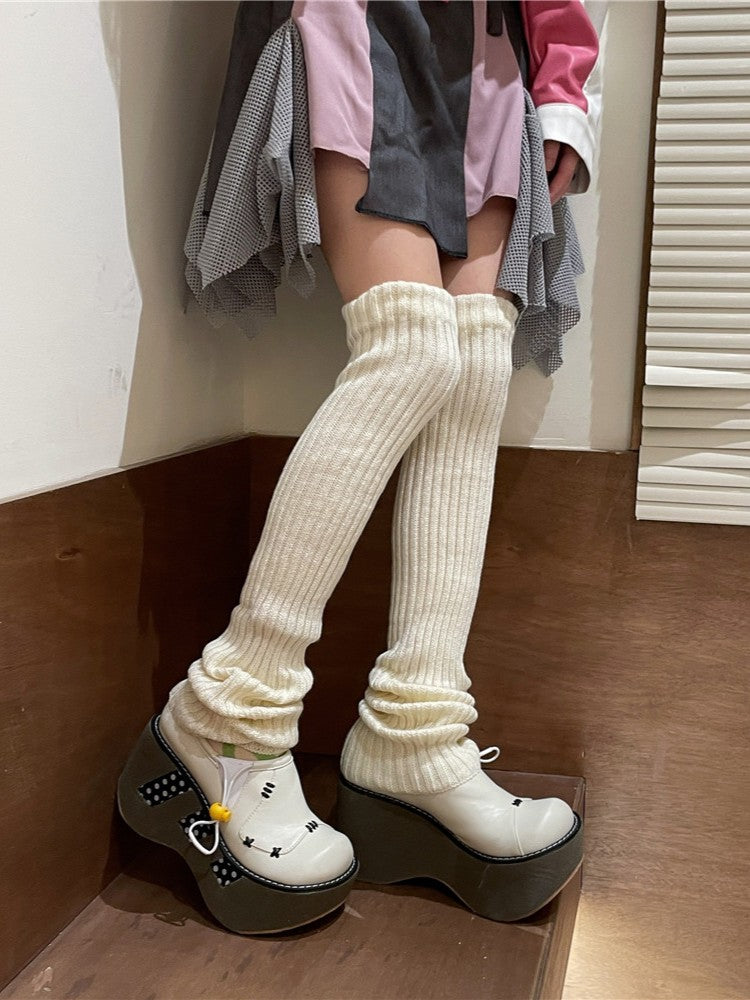 Leg 70CM Warmers Knitted Color Options 15