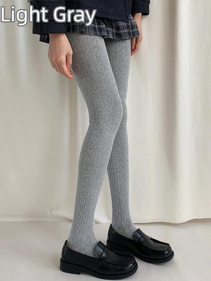 Colors） Ribbed Tights Opaque （4 Knit