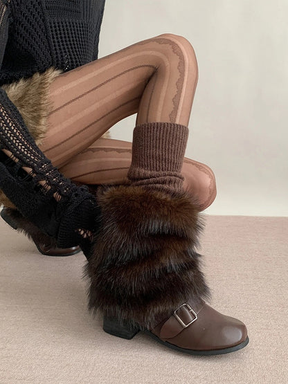 Fur Warmers Colors) Knit Leg Faux (5 Trim