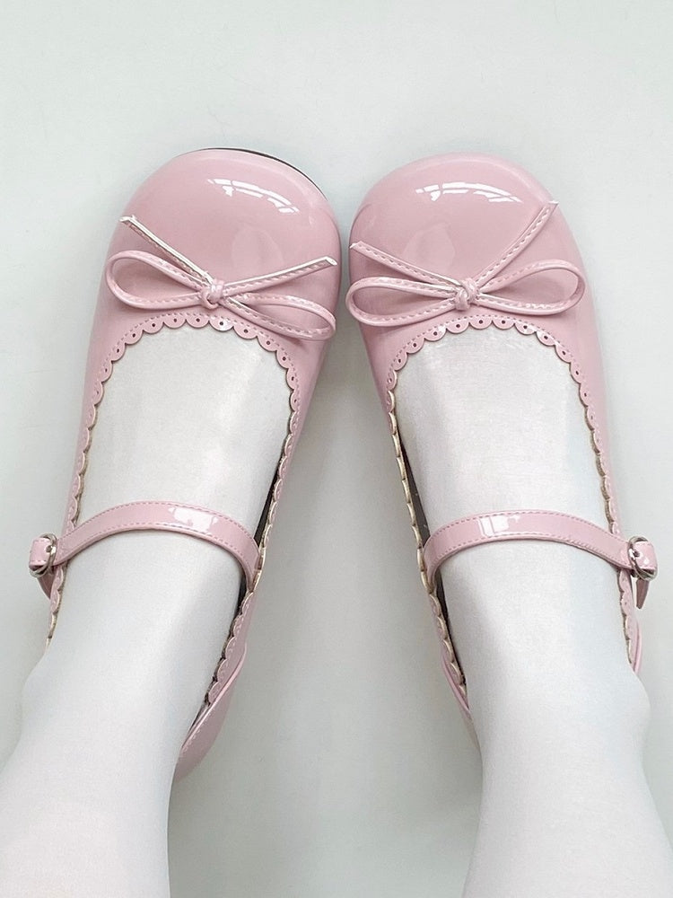 Pink Lolita Sweet Heel Bow 3cm Embellishment with Janes Mary