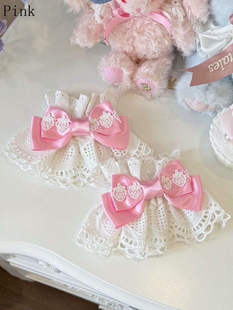 Cuffs Wrist Design 8 Strawberry Color Bowknot Options