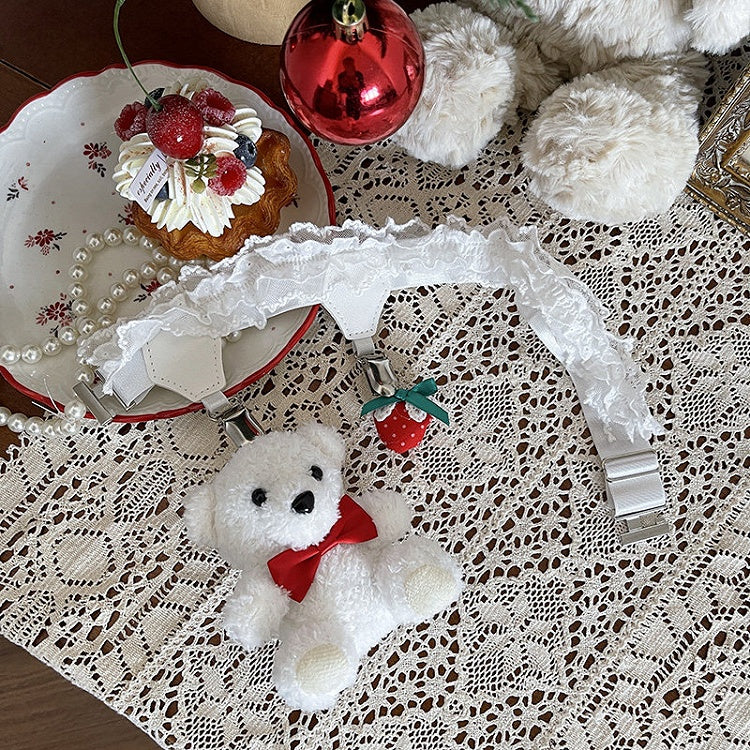 Bear Strawberry Garter Thigh Teddy