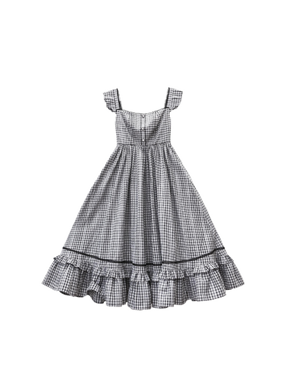 ラッフルフリルスカートサスペンダー+トップチェック