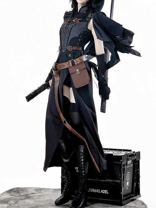 Tasche Wasteland Punk Braun mit Gürtel Taille