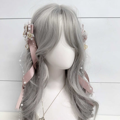 Jirai Hairclips Long Seiso Bow Style Kei Ponytail Colors Tails Spiral with Ribbon Six for