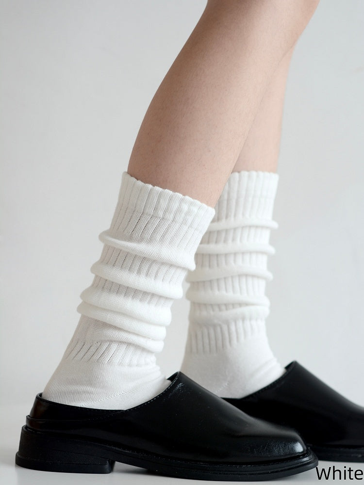 Colors Color Socks Calf Minimalist Solid 6 Loose