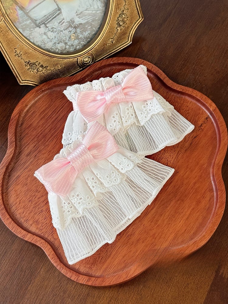 Bowknot Rote Manschetten / Handgelenk Rosa Schwarz Blau