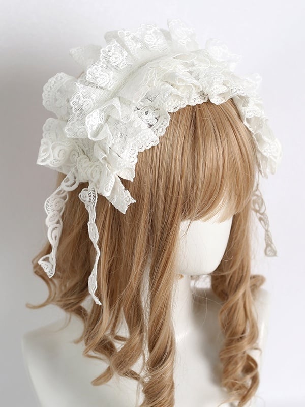 Elegant Hairband Bowknot - Lace Available 2 Styles White Lolita