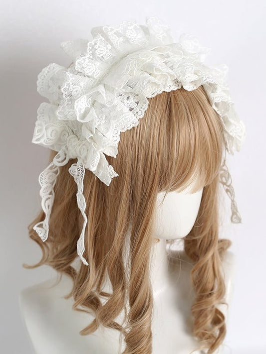 Elegant Hairband Bowknot - Lace Available 2 Styles White Lolita