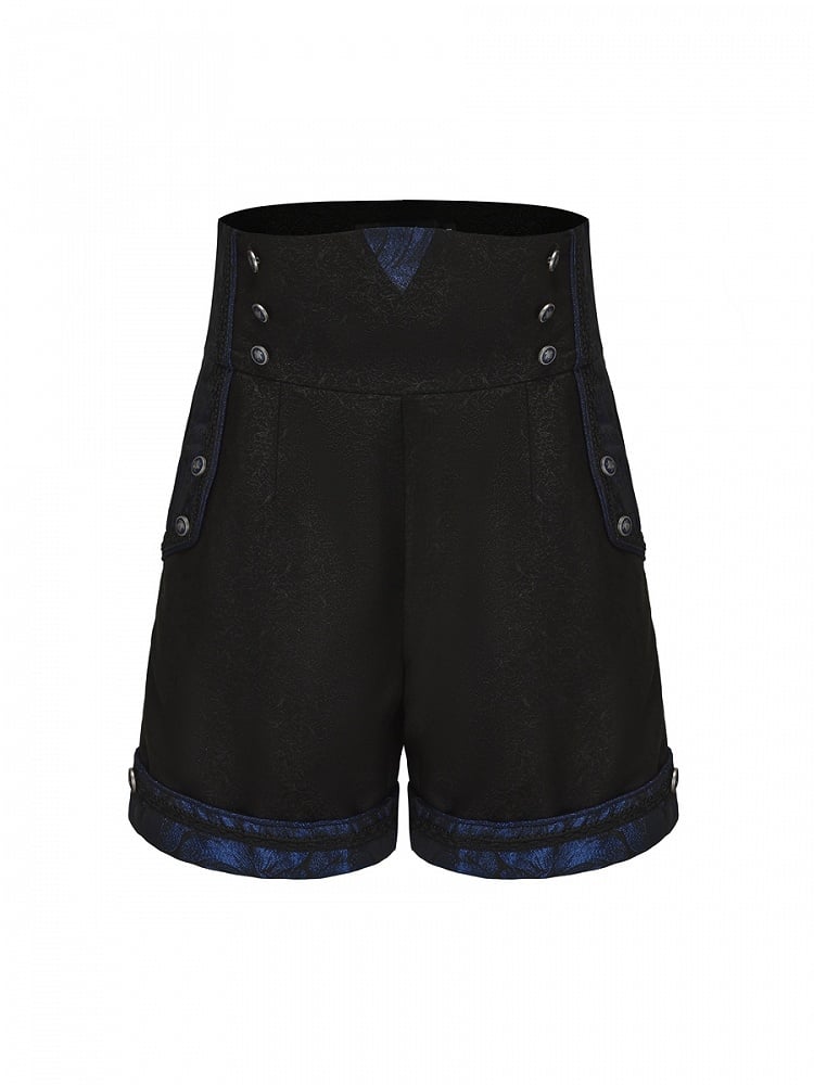 Waist Lolita Shorts Prince and Blue Dark Black Ouji High