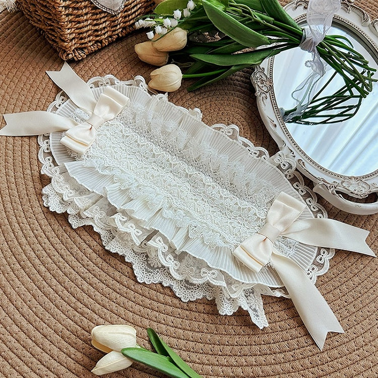 Beige Layered Hairband Ruffle